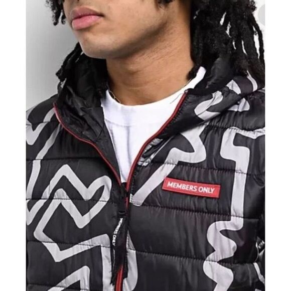 MEMBERS ONLY + KEITH HARANG - M Sz XL -NWT Reversible Puffer Jacket - Picture 8 of 16